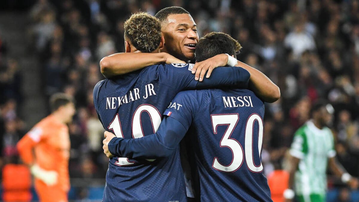 Neymar. Mbappé y Messi, en sus tiempos felices