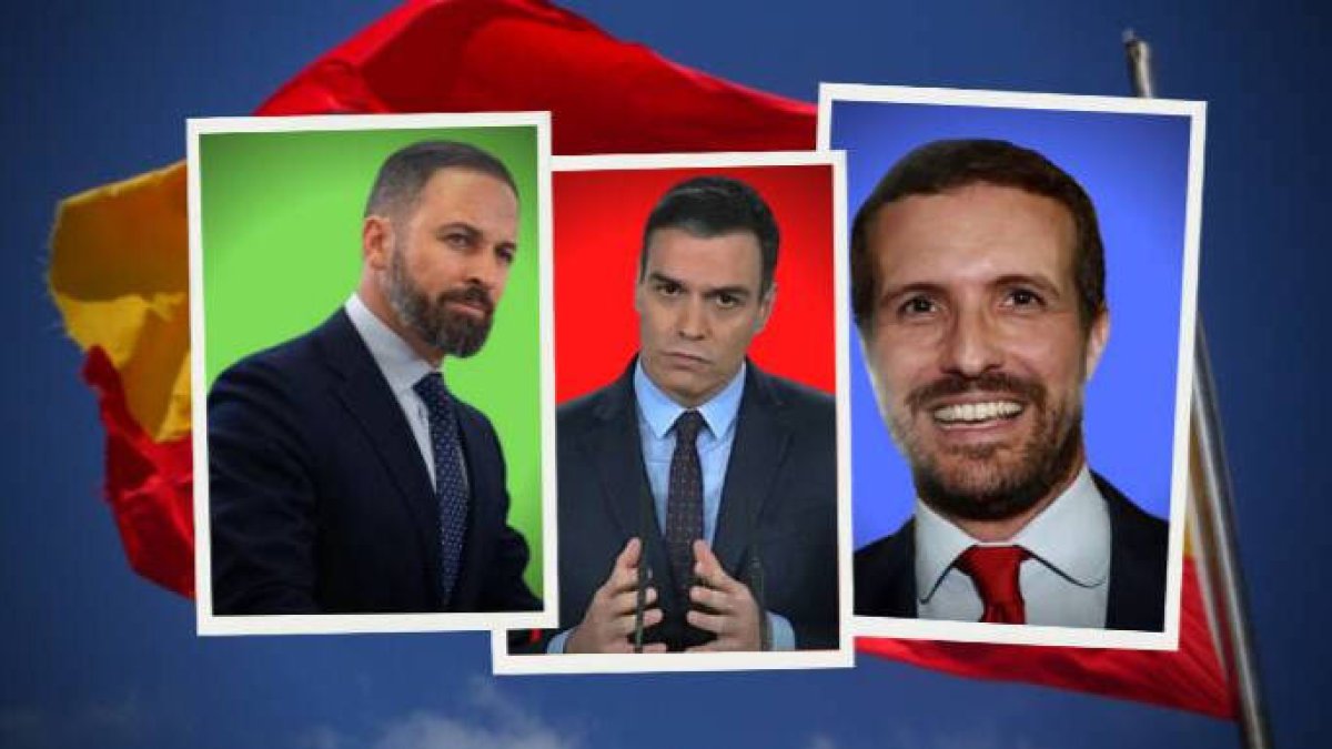 Pedro Sánchez, entre Abascal y Casado