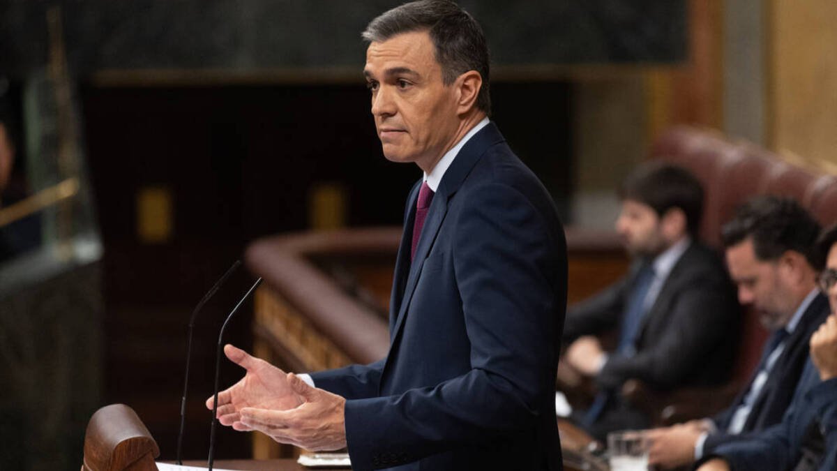 Pedro Sánchez en su discurso de investidura