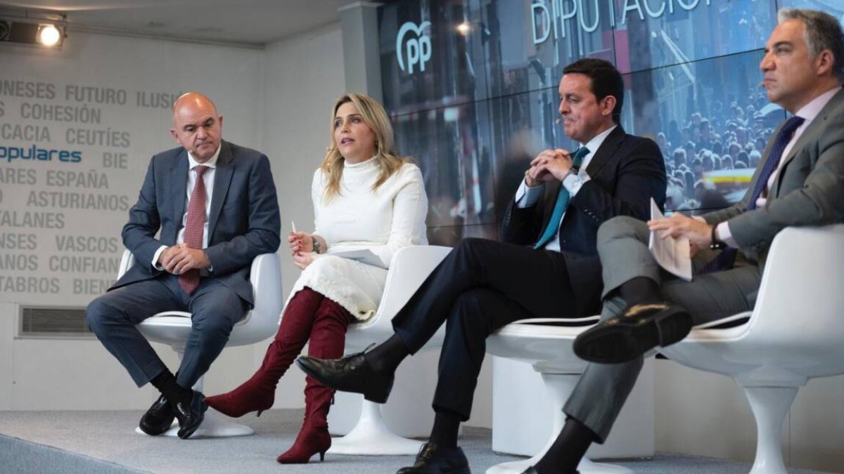 Marta Barrachina, presidenta de la Diputación de Castellón y líder provincial del PPCS, durante el acto organizado por Génova 