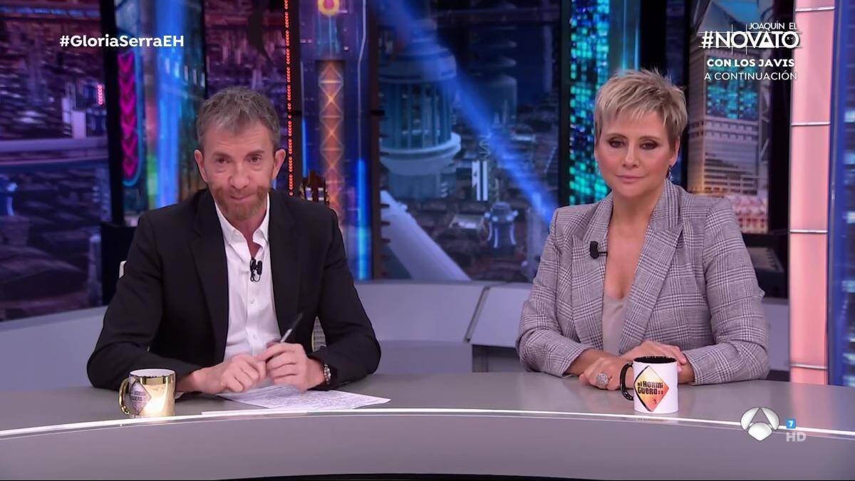 Pablo Motos y Gloria Serra, en 'El Hormiguero'.