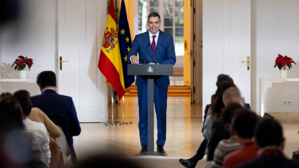 Pedro Sánchez en su balance de fin de año