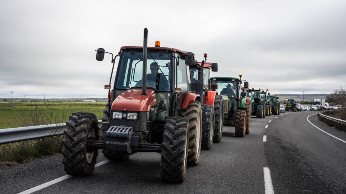 Tractorada en imagen de archivo