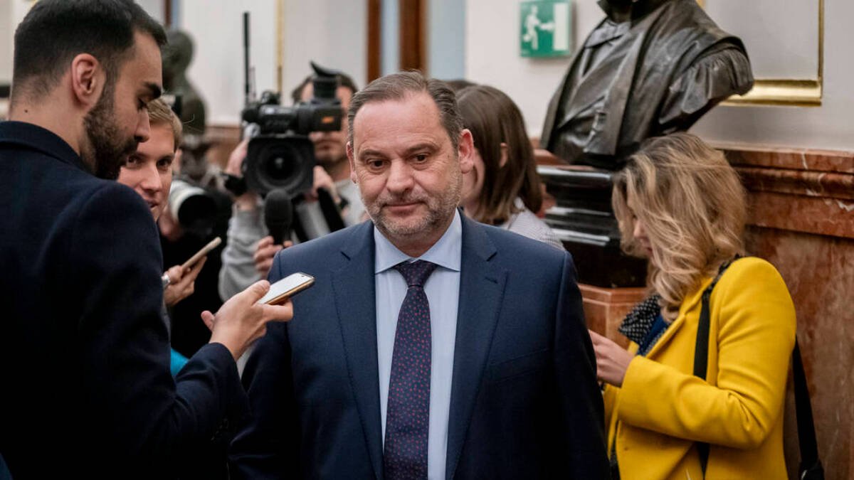 El exministro José Luis Ábalos, este miércoles en el Congreso de los Diputados.