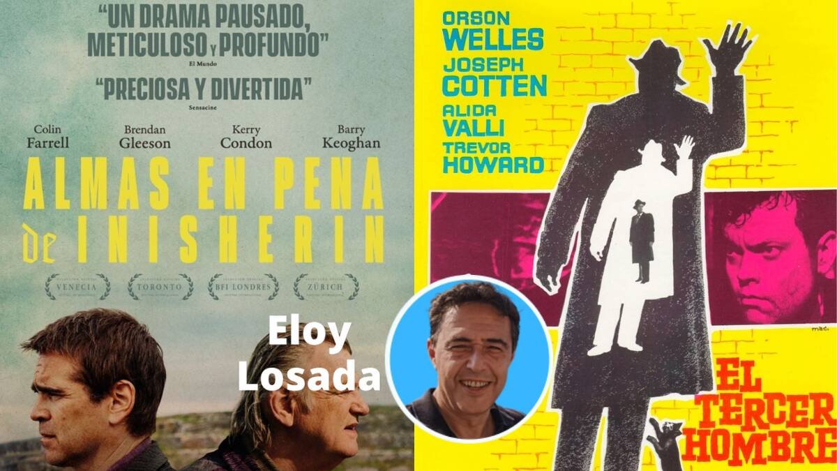 Carteles de 'Almas en pena de Inisherin' y 'El tercer hombre'.