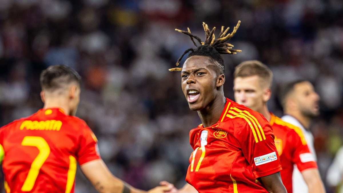 Nico Williams, durante la final de la pasada Eurocopa