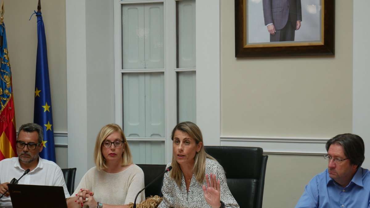 La alcaldesa Lourdes Aznar Miralles durante el pleno