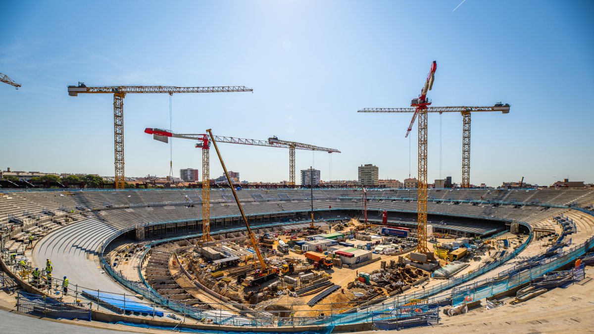 Las obras del Camp Nou.