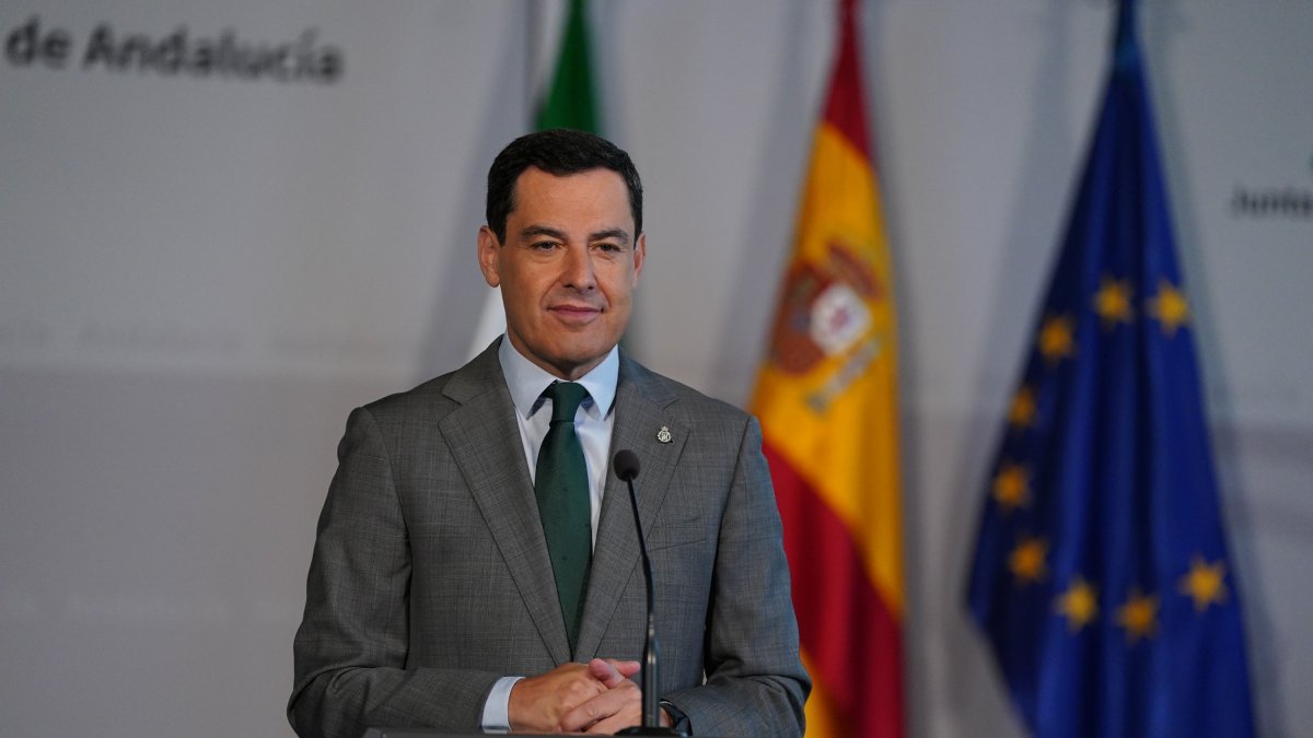 El presidente de la Junta de Andalucía, Juanma Moreno