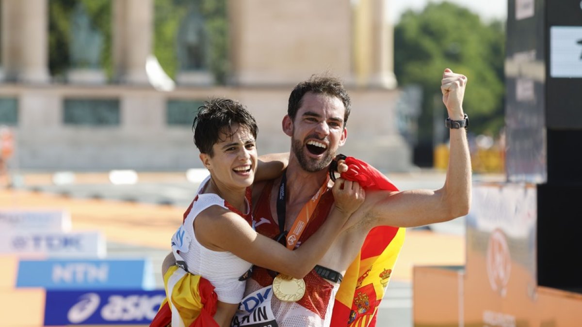 María Pérez y Álvaro Martín, medallistas en 20 kms marcha