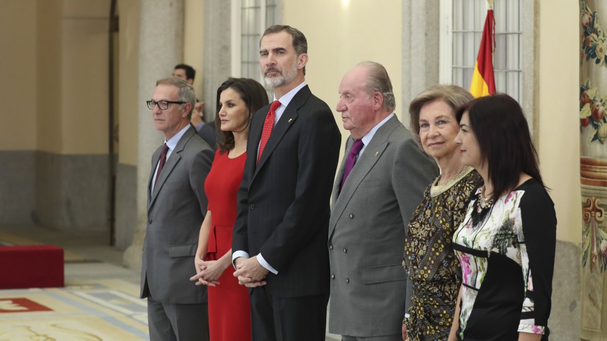 Los Reyes y los Eméritos, en una imagen de 2019.