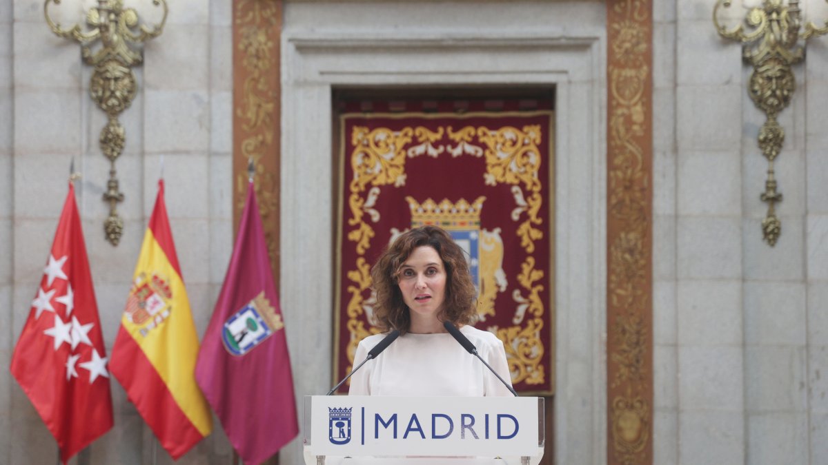 La presidenta de la Comunidad de Madrid, Isabel Díaz Ayuso