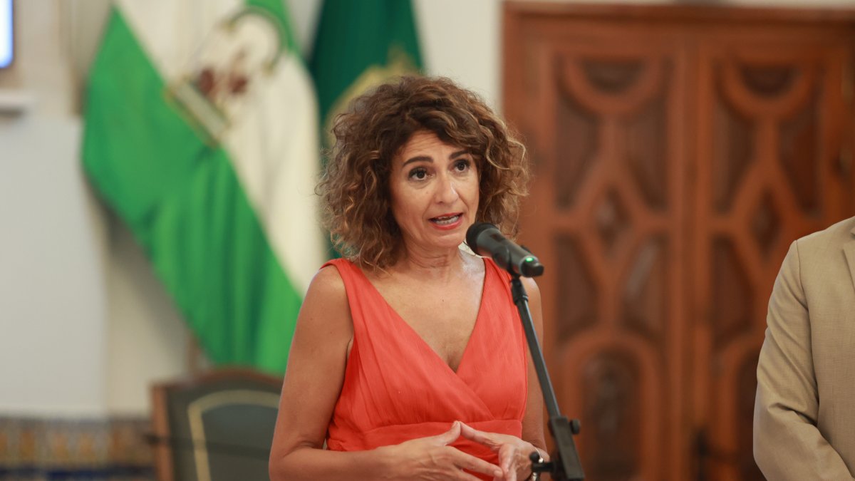 María Jesús Montero, durante su visita institucional al Ayuntamiento de Rota (Cádiz).