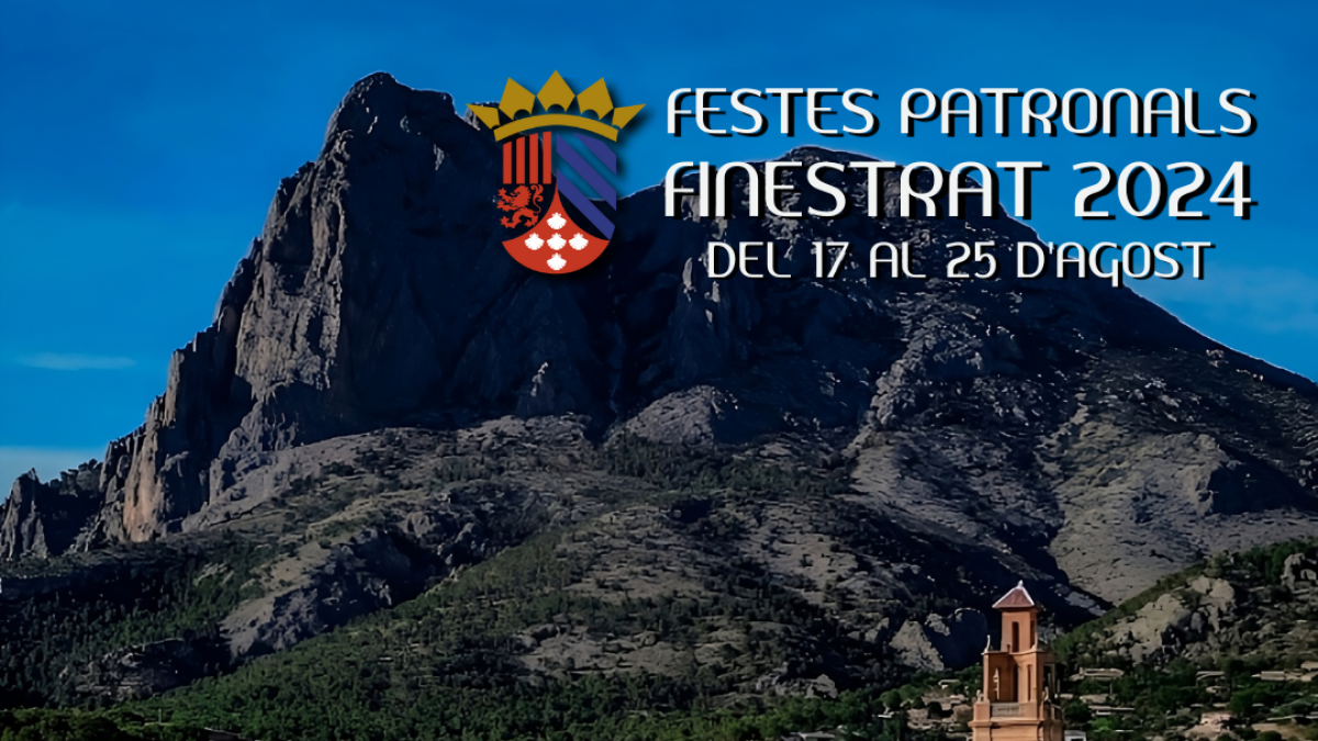 Cartel anunciador de las Fiestas Patronales de Finestrat