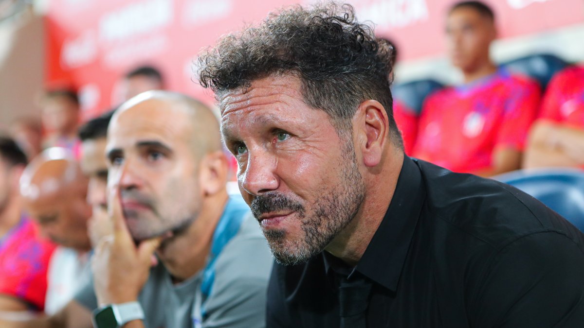 El Cholo Simeone, en un partido del Atlético.