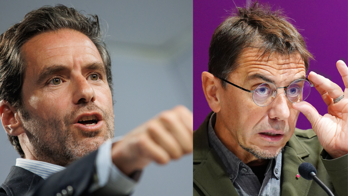 El portavoz del PP, Borja Semper, y el ex de Podemos, Juan Carlos Monedero.