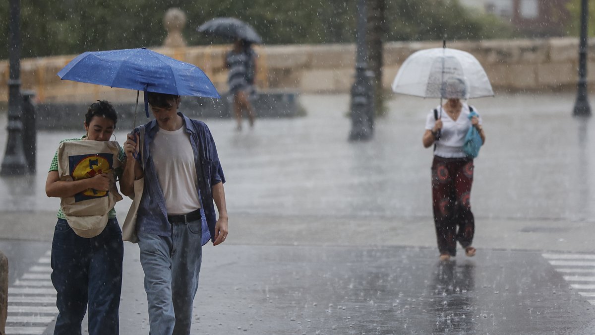 Imagen archivo lluvias en Valencia