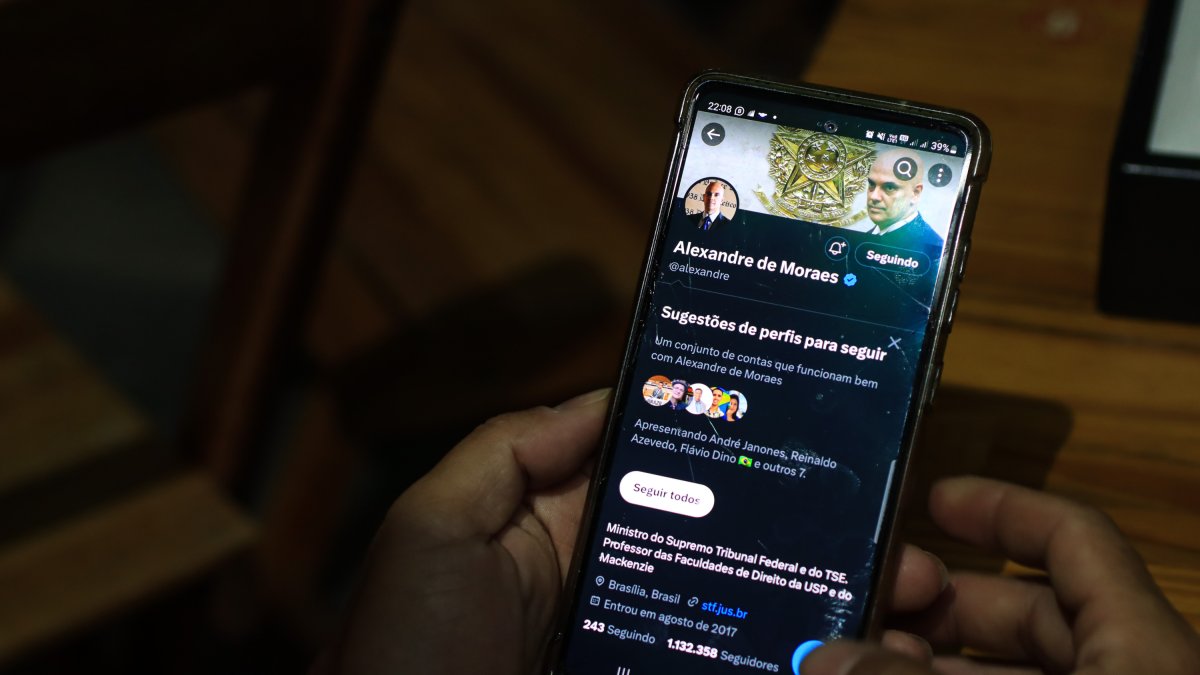 El perfil en X.com del censor de esta plataforma en Brasil, Alexandre de Moraes