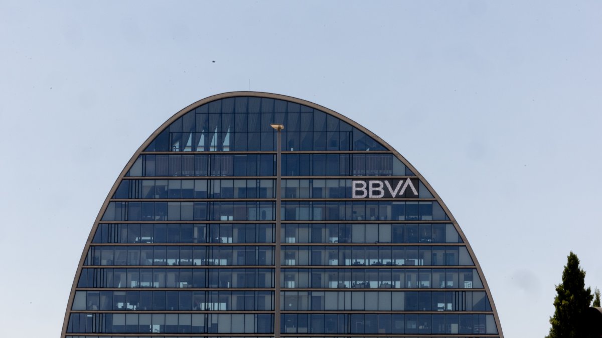 Fachada de la sede de BBVA,