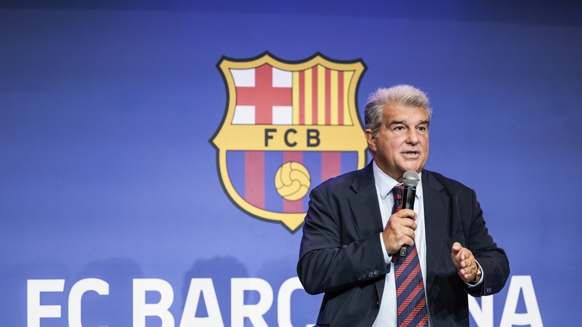 Joan Laporta, en un acto del Barcelona.