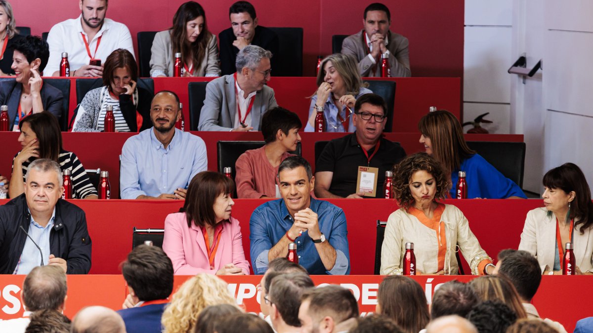 Sánchez, durante la reunión del Comité Federal del PSOE