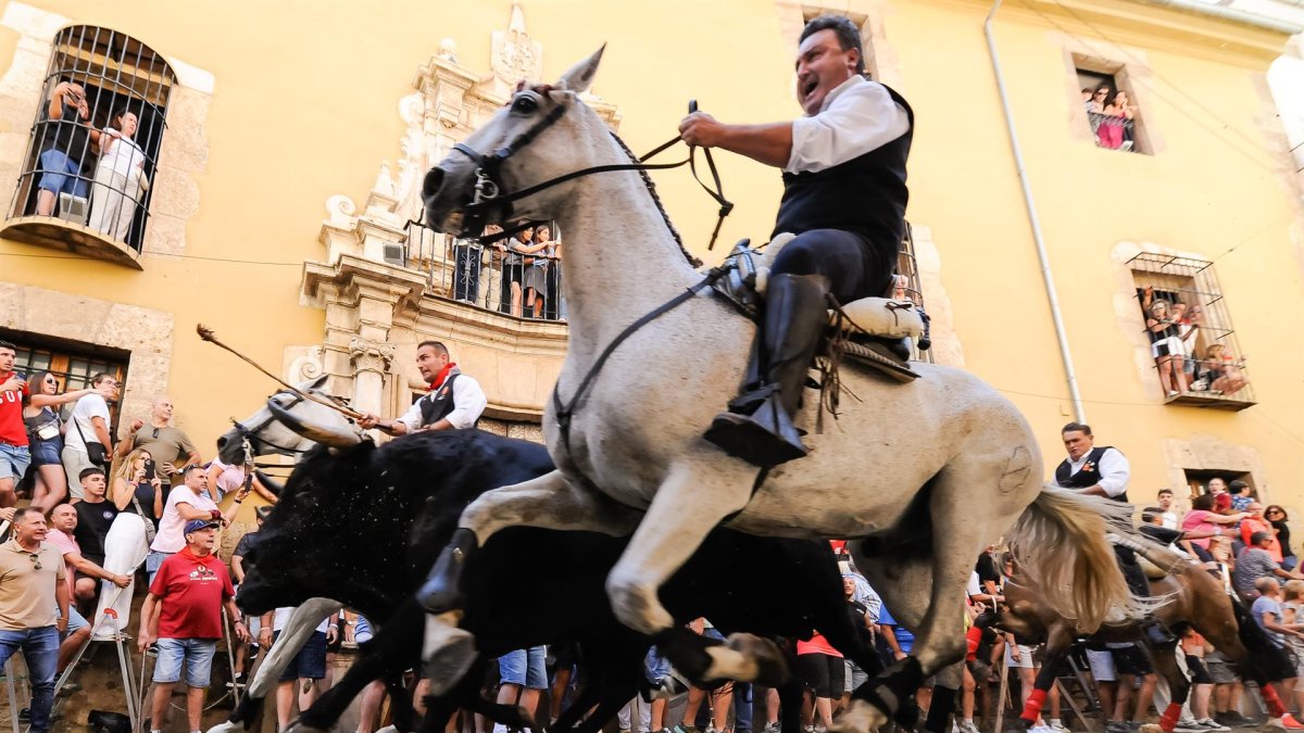 Uno de los momentos de la Segunda Entrada de Toros y Caballos