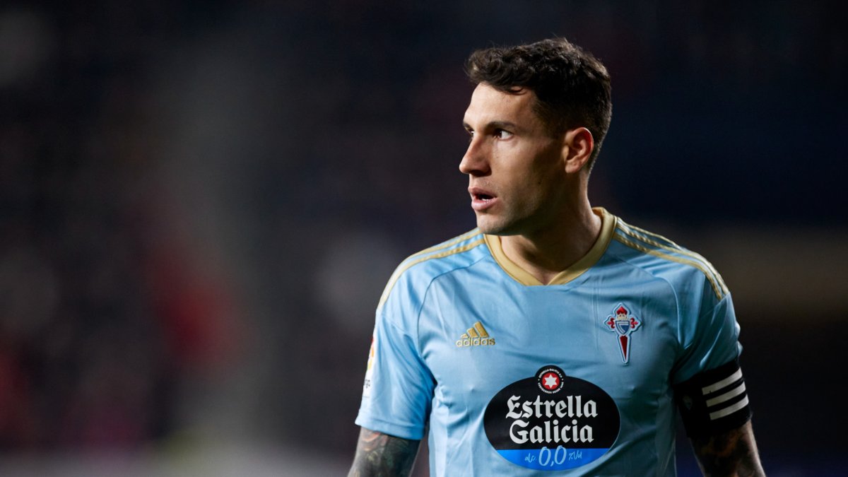 Hugo Mallo, en un partido con el Celta