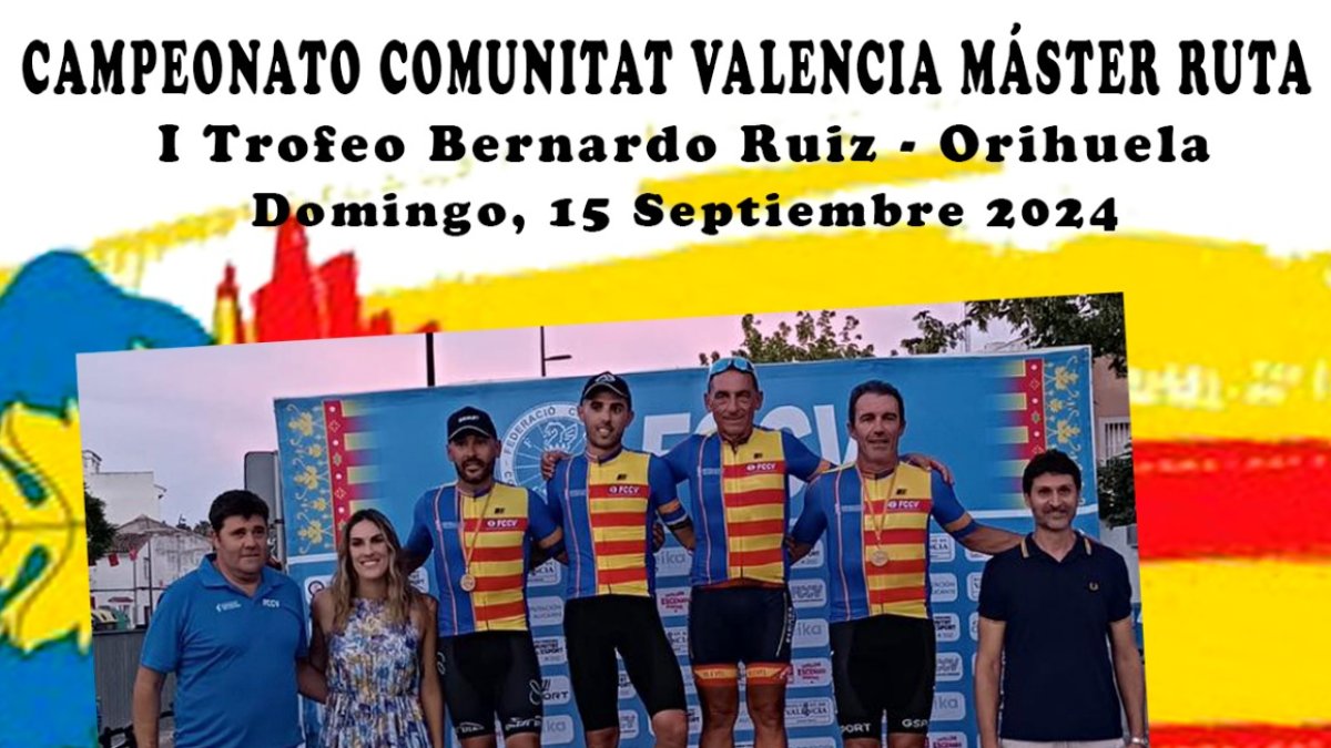 Cartel anunciador de la carrera ciclista