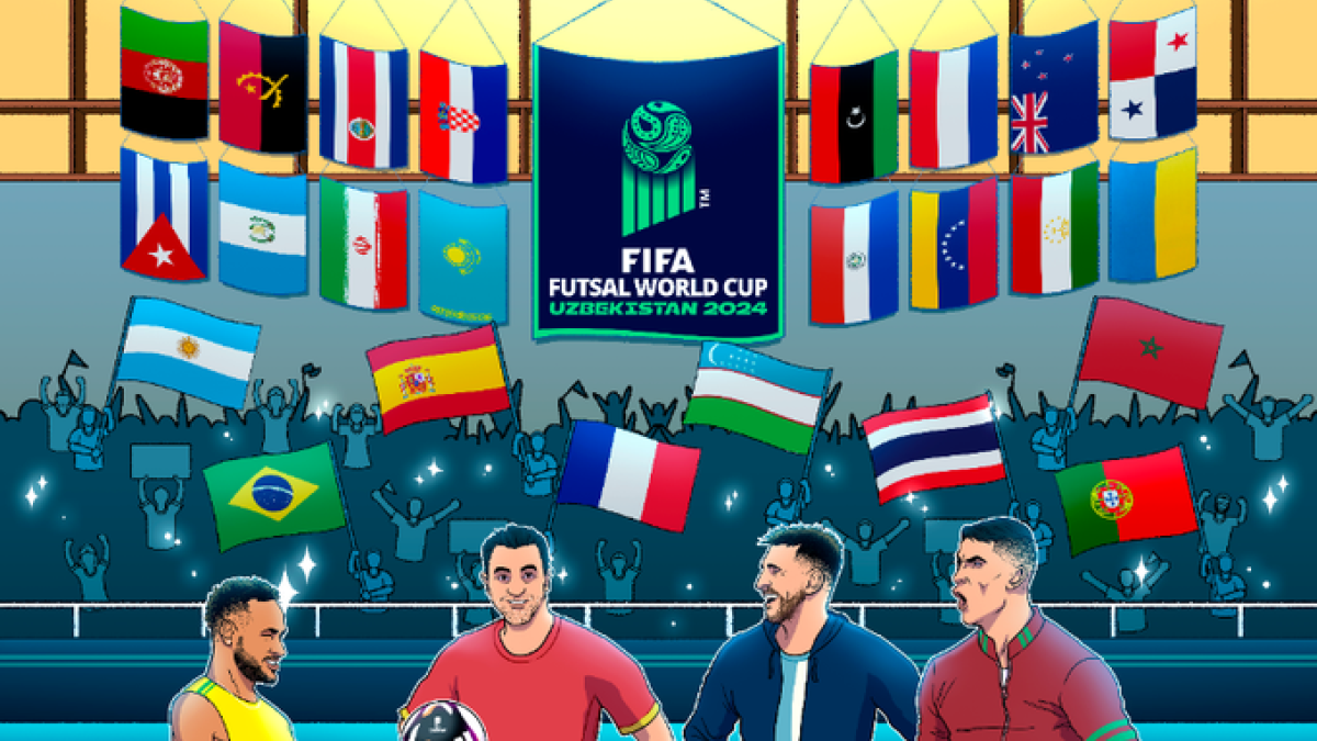 El polémico cartel de la FIFA para el Mundial de fútbol sala.