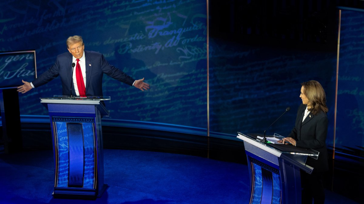 Trump y Harris, en el debate de la semana pasada.