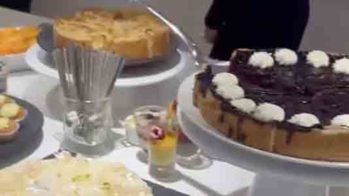 Tartas del desayuno buffet del Parlamento Europeo