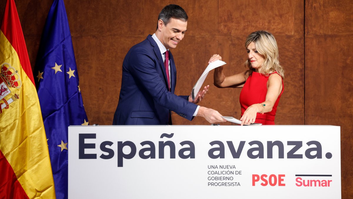 Pedro Sánchez y Yolanda Díaz