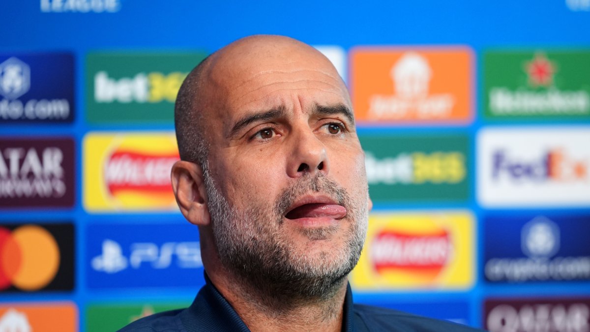 Pep Guardiola, en una rueda de prensa.