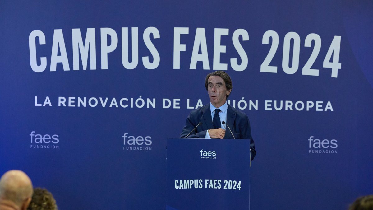 El ex presidente del Gobierno José María Aznar inaugura el Campus FAES 2024