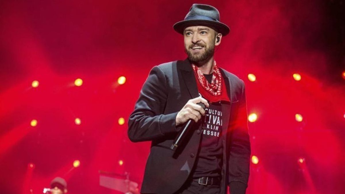 Justin Timberlake en un concierto.