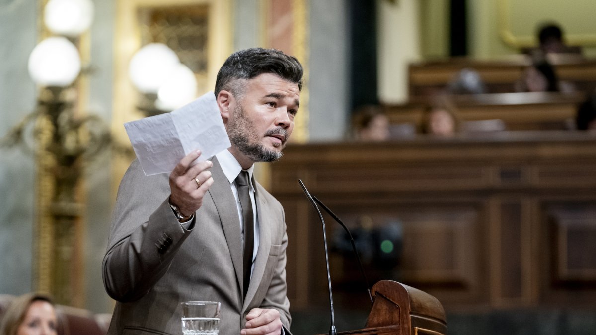 El portavoz de ERC en el Congreso, Gabriel Rufián.