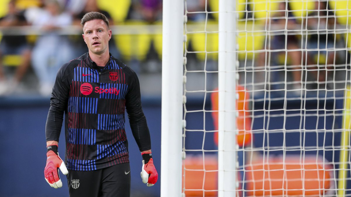 Ter Stegen, en el partido ante el Villarreal.