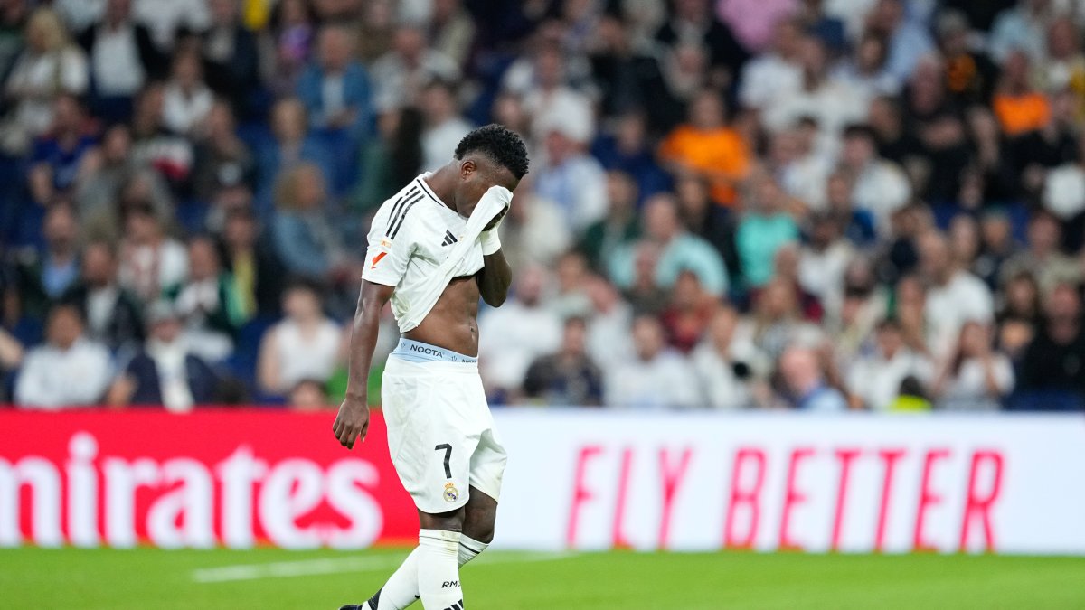 Vinicius, durante un partido del Real Madrid.