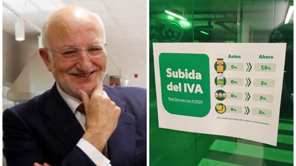 Juan Roig y el cartel del IVA en Mercadona