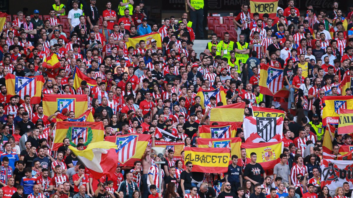 Imagen de archivo de aficionados del Atlético de Madrid.