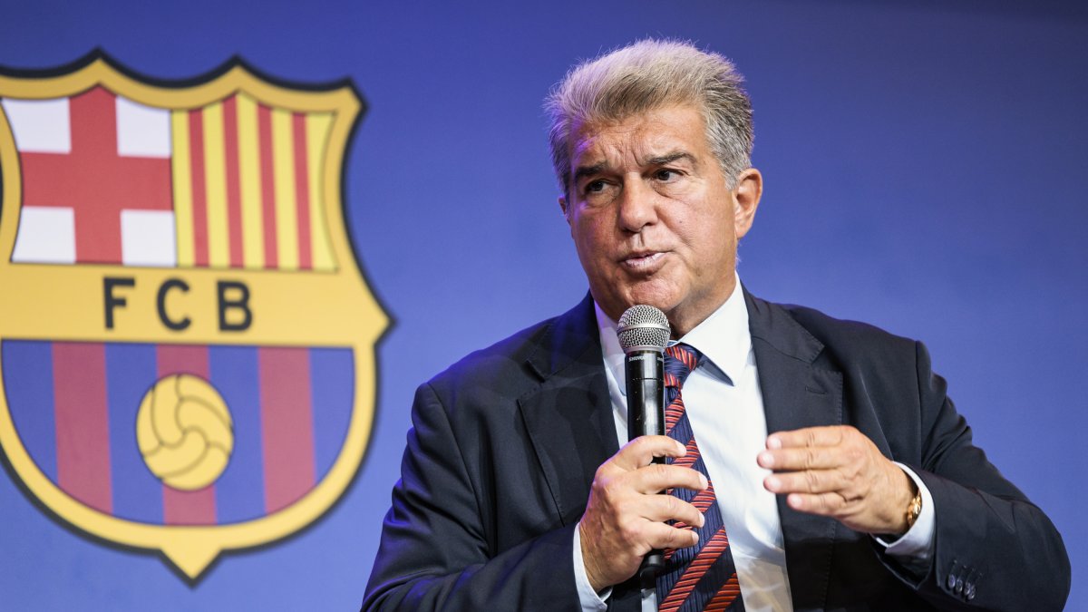 Joan Laporta, durante un acto del Barcelona.