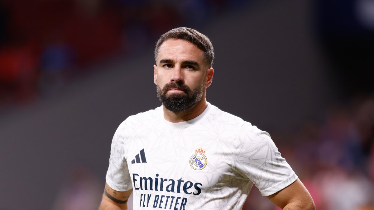 Dani Carvajal, durante un partido con el Real Madrid.