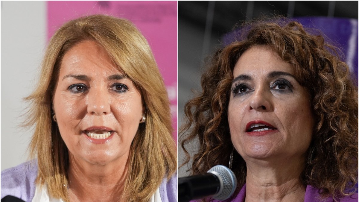 La vicepresidenta de la Generalitat Valenciana, Susana Camarero (d) y la ministra de Hacienda, María Jesús Montero (i).