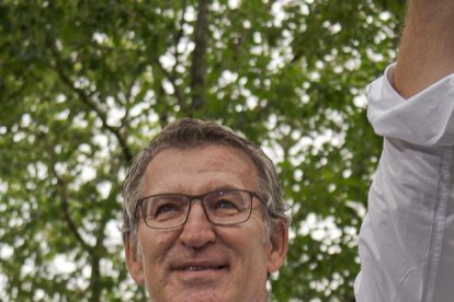 El presidente del PP, Alberto Núñez Feijóo, durante la inauguración del nuevo curso político del Partido Popular