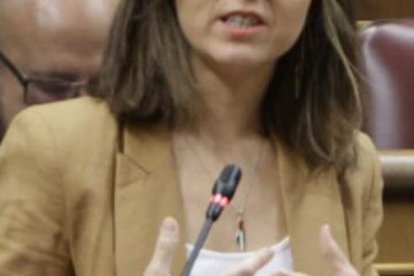 La líder de Podemos, Ione Belarra, este miércoles en el Congreso de los Diputados.