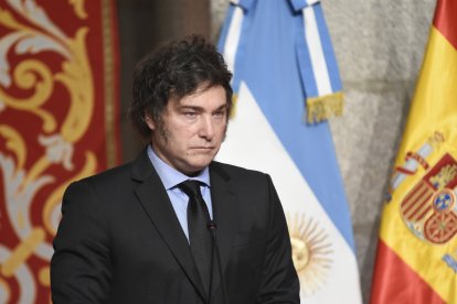 Javier Milei, durante su presencia en España el pasado viernes.