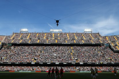 Mestalla durante un partido de La Liga. Imagen de archivo