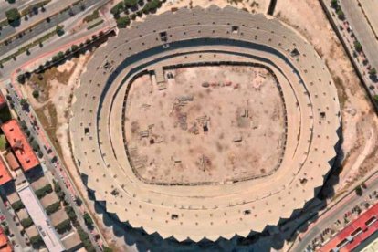 Vista área del Nou Mestalla