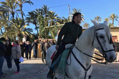 Ensayo para la celebración de la Venida de la Virgen.