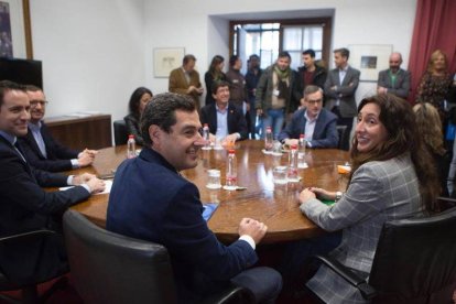 Los negociadores del PP y Cs.